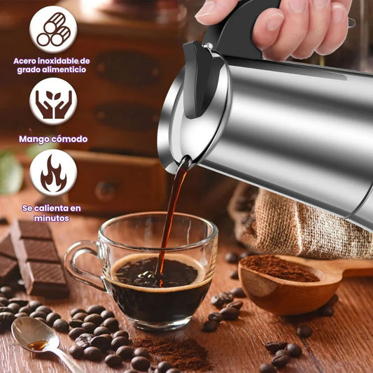 Cafetera Italiana de Acero Inoxidable - Caffenza®